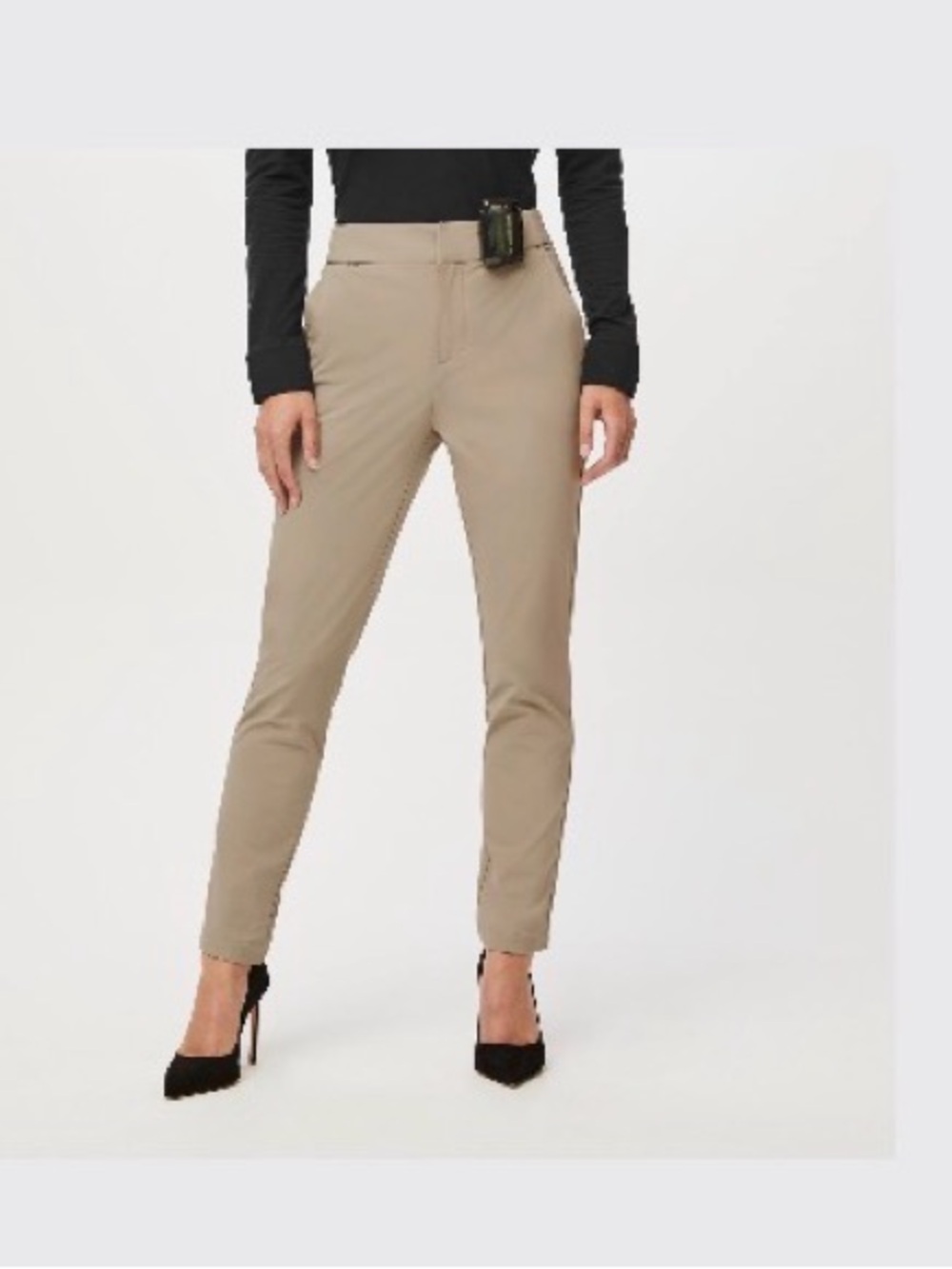 Tailored Slim Ankle Pants in Light Khaki